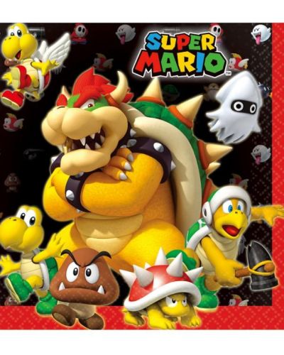 Super Mario Lunch Napkins 16pk