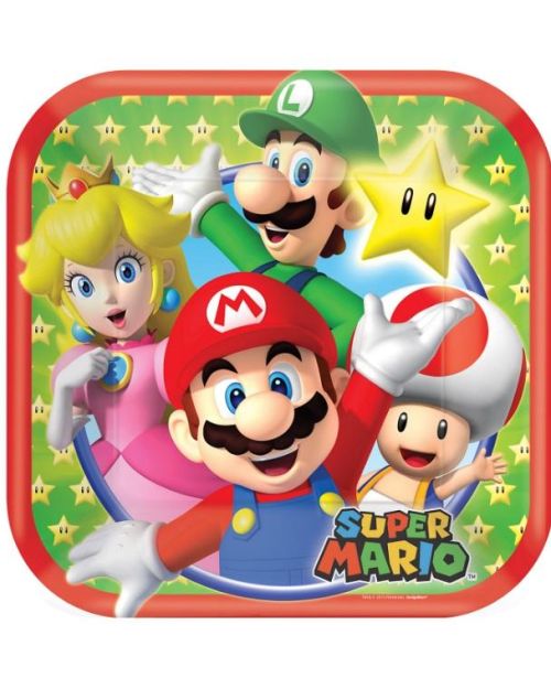 Super Mario Lunch Plates 8pk