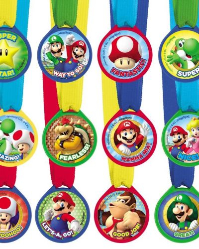 Super Mario Mini Award Medals 12pk