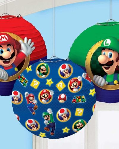Super Mario Paper Lanterns 3pk