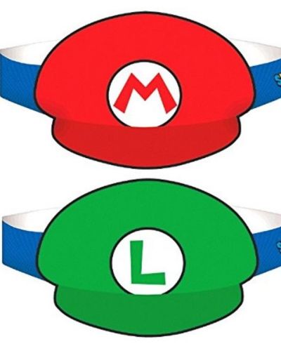 Super Mario Party Hats 8pk