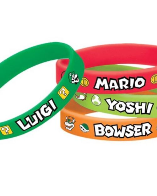 Super Mario Wristbands 6pk