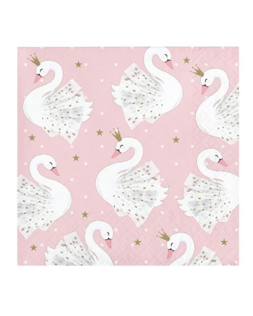 Swan Party Beverage Napkins 16pk