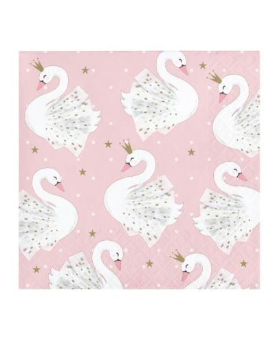 Swan Party Beverage Napkins 16pk