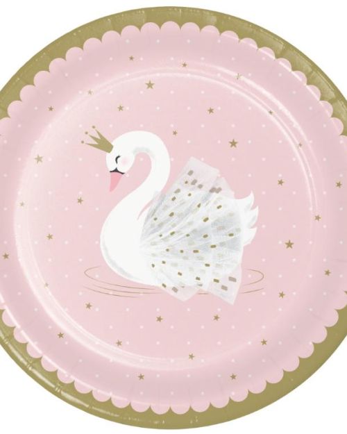 Swan Party Dinner Plates 8pk