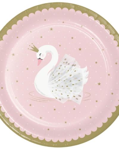 Swan Party Dinner Plates 8pk