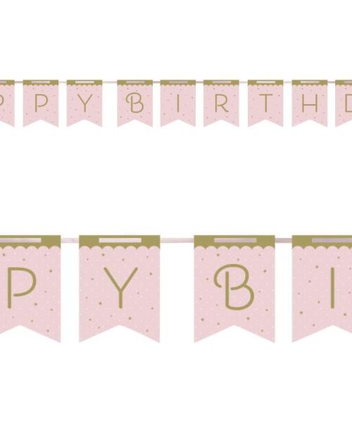 Swan Party Happy Birthday Banner