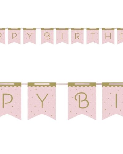 Swan Party Happy Birthday Banner