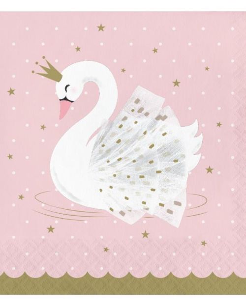 Swan Party Lunch Napkins 16pk