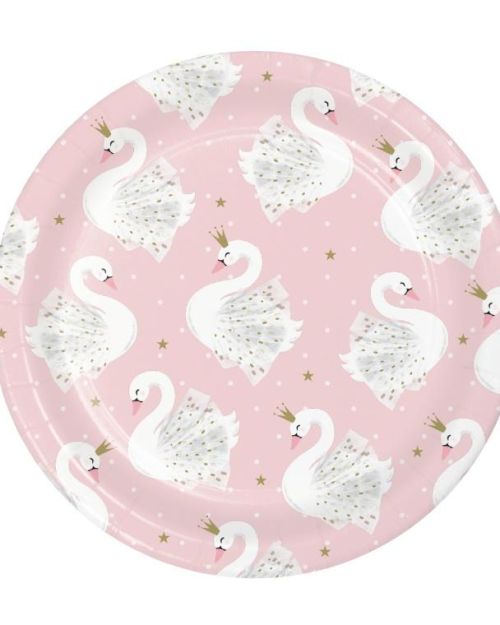 Swan Party Lunch Plates 8pk