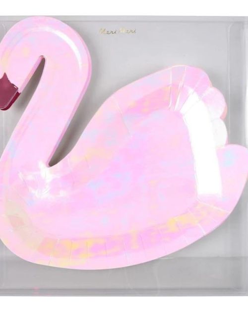 Swan Shaped Plates 8pk