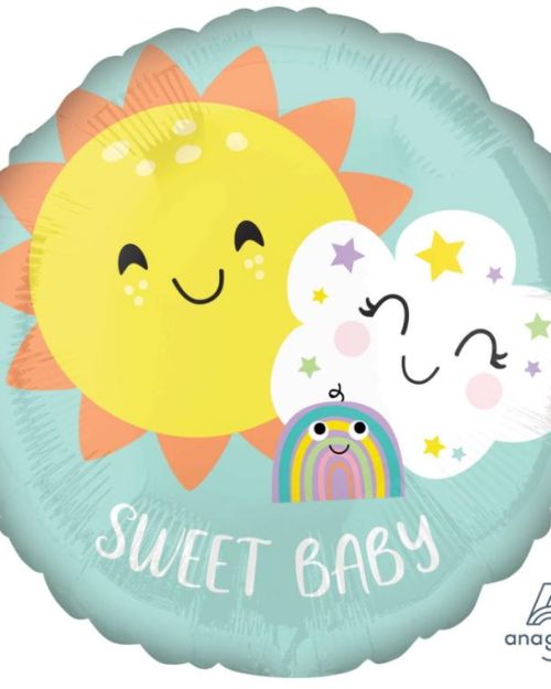 Sweet Baby Rainbow Foil Balloon
