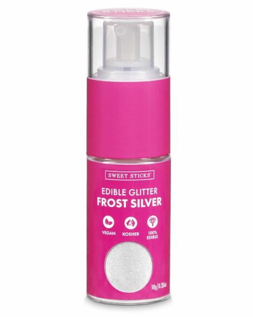 Sweet Sticks Edible Glitter Pump – Frosted Silver