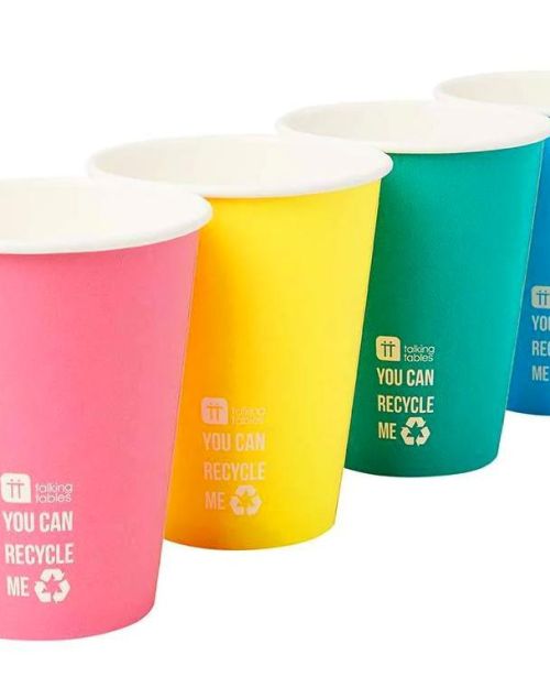 Eco Rainbow Paper Cups 8pk