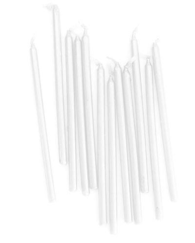Pearl White Tall Candles – 12pk