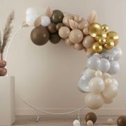 Taupe, Brown & Nude Balloon Arch with Fans