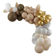 Taupe, Brown & Nude Balloon Arch with Fans