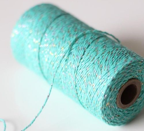 Bakers Twine – Natural & Teal Shimmer Twine