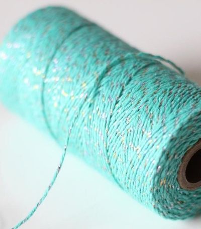 Bakers Twine – Natural & Teal Shimmer Twine