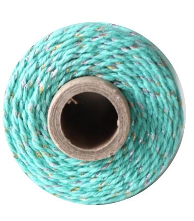 Bakers Twine – Natural & Teal Shimmer Twine
