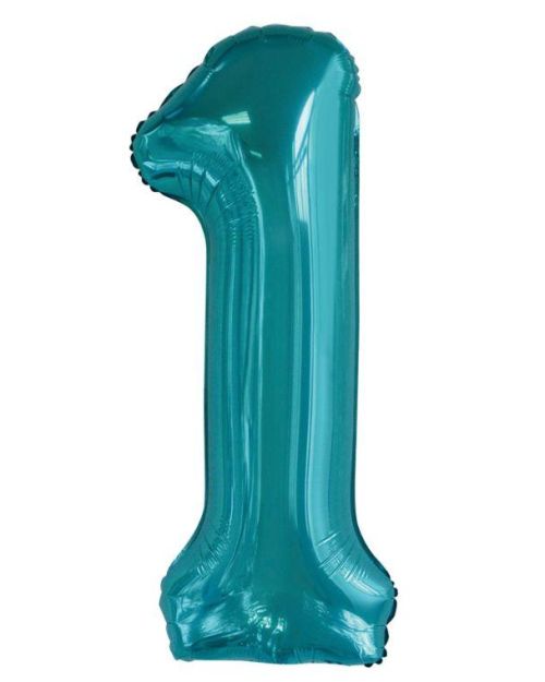 86cm Teal Number Balloon – 1