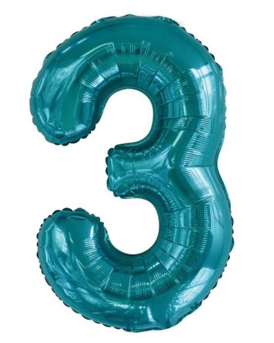 86cm Teal Number Balloon – 3
