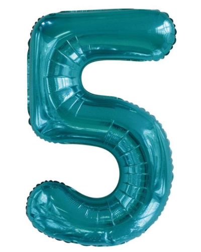 86cm Teal Number Balloon – 5