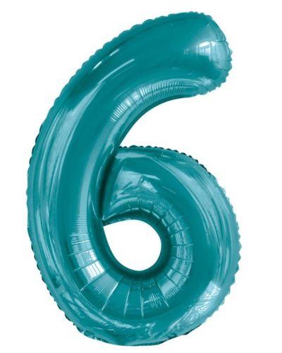 86cm Teal Number Balloon – 6