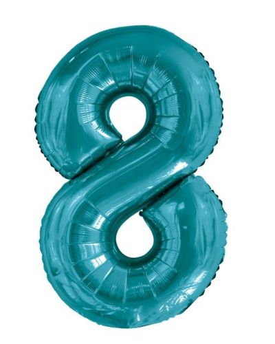 86cm Teal Number Balloon – 8