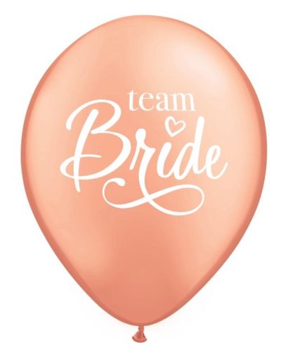 Team Bride Rose Gold Balloon