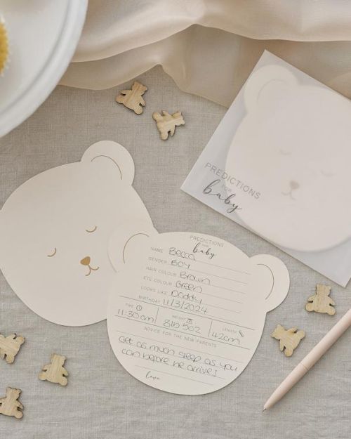 Teddy Bear Baby Shower Advice Cards