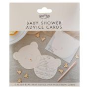 Teddy Bear Baby Shower Advice Cards