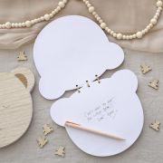Teddy Bear Wooden Baby Shower Guest Book