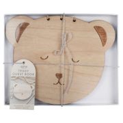 Teddy Bear Wooden Baby Shower Guest Book