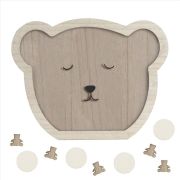 Teddy Bear Wooden Baby Shower Guest Book Alternative