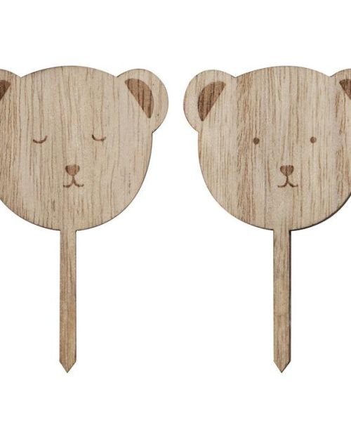Teddy Bear Cupcake Toppers 6pk