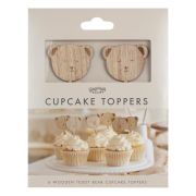 Teddy Bear Cupcake Toppers 6pk