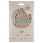 Teddy Bear Baby Boy Cake Topper