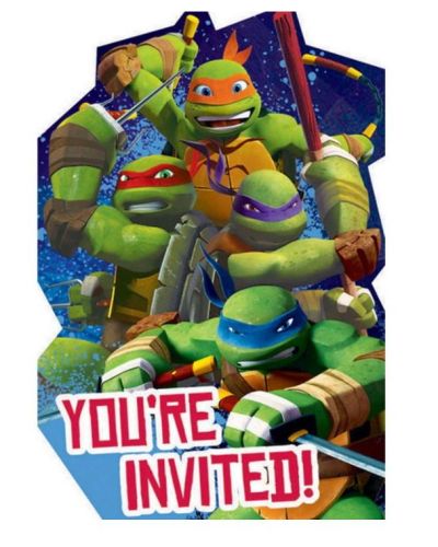 Teenage Mutant Ninja Turtles Invitations 8pk