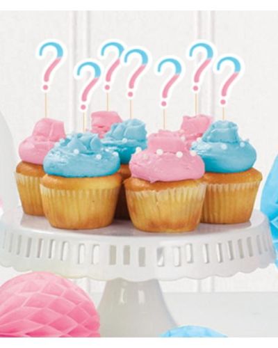 The Big Reveal Cupcake Toppers 24pk