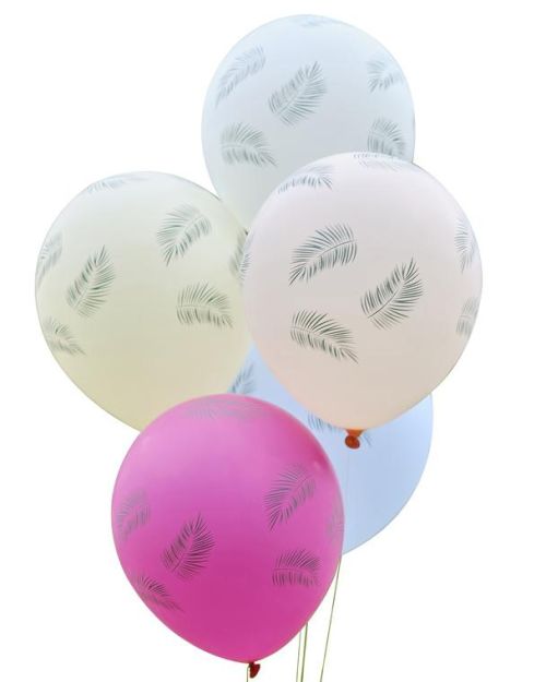 Tiki Tropics Palm Leaf Balloons 5pk