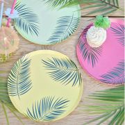 Tiki Tropics Palm Leaf Paper Plates 8pk