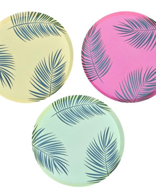 Tiki Tropics Palm Leaf Paper Plates 8pk