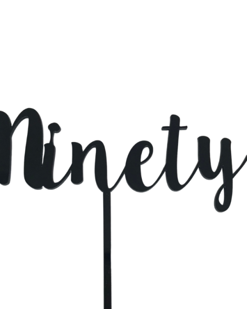 Ninety Cake Topper – Black