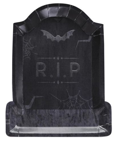 Tombstone Shaped Plates 8pk