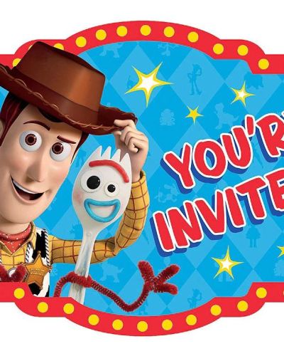 Toy Story 4 Invitations 8pk