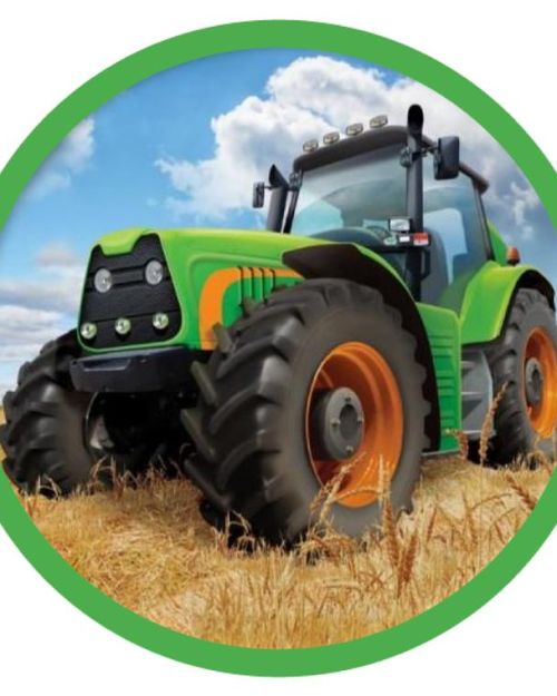 Edible Icing Image – Tractor Time Round