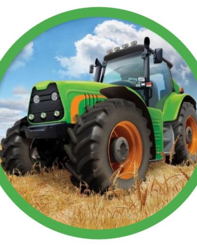 Edible Icing Image – Tractor Time Round