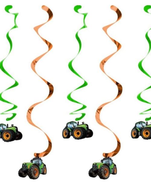 Tractor Time Hanging Swirl Decorations