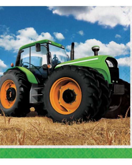 Tractor Time Lunch Napkins 16pk